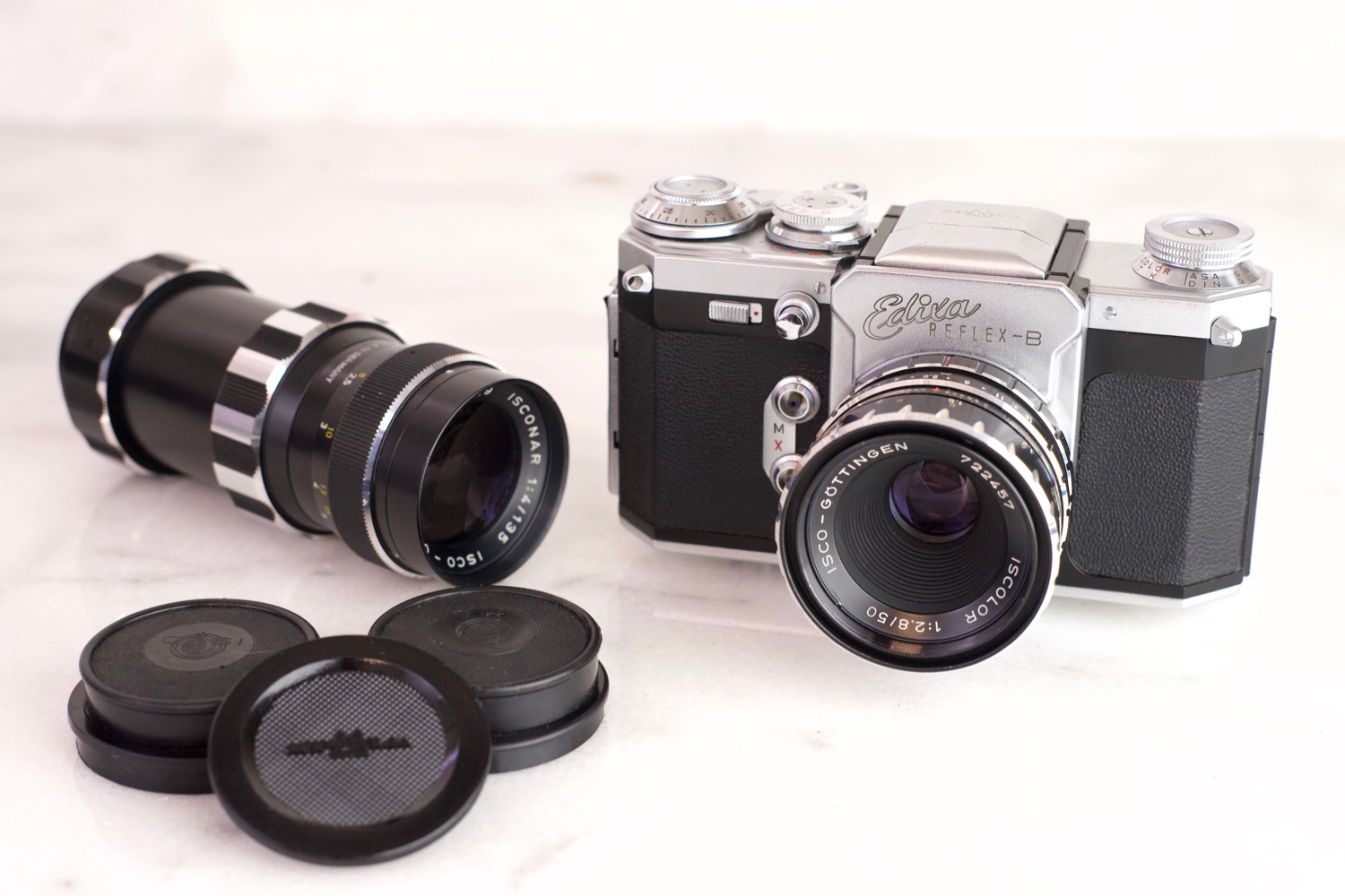Wirgin Edixa Reflex B 35mm Film SLR Camera with Isco Wirgin Edixa Reflex B 35mm Film SLR Camera with Isco